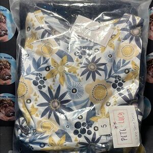 Kids' Floral Long Sleeve Dress - Blue and Yellow